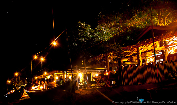 fisherman restaurant, bar, dinner, seafood, lek, cooking, fresh seafood, ban tai, phangan