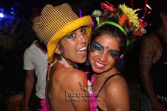 Andrea and Luana at the Jungle experience party Koh Phangan