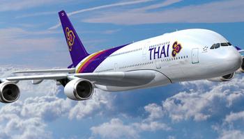 Thai Airways flight between Bangkok and Koh Phangan
