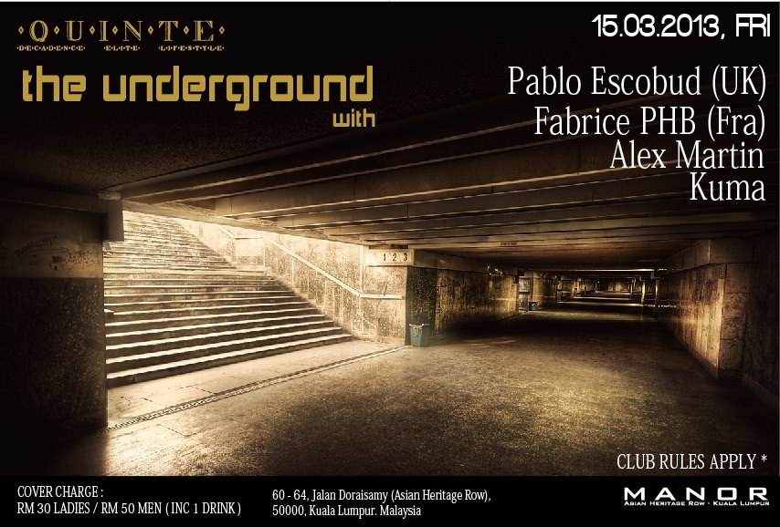 quinte club pablo escobud fabrice phb tech house party phangan kl