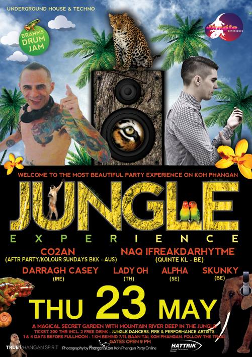 jungle experience party koh phangan tech house music 