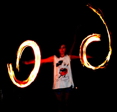 kate fire spinner in Koh Phangan